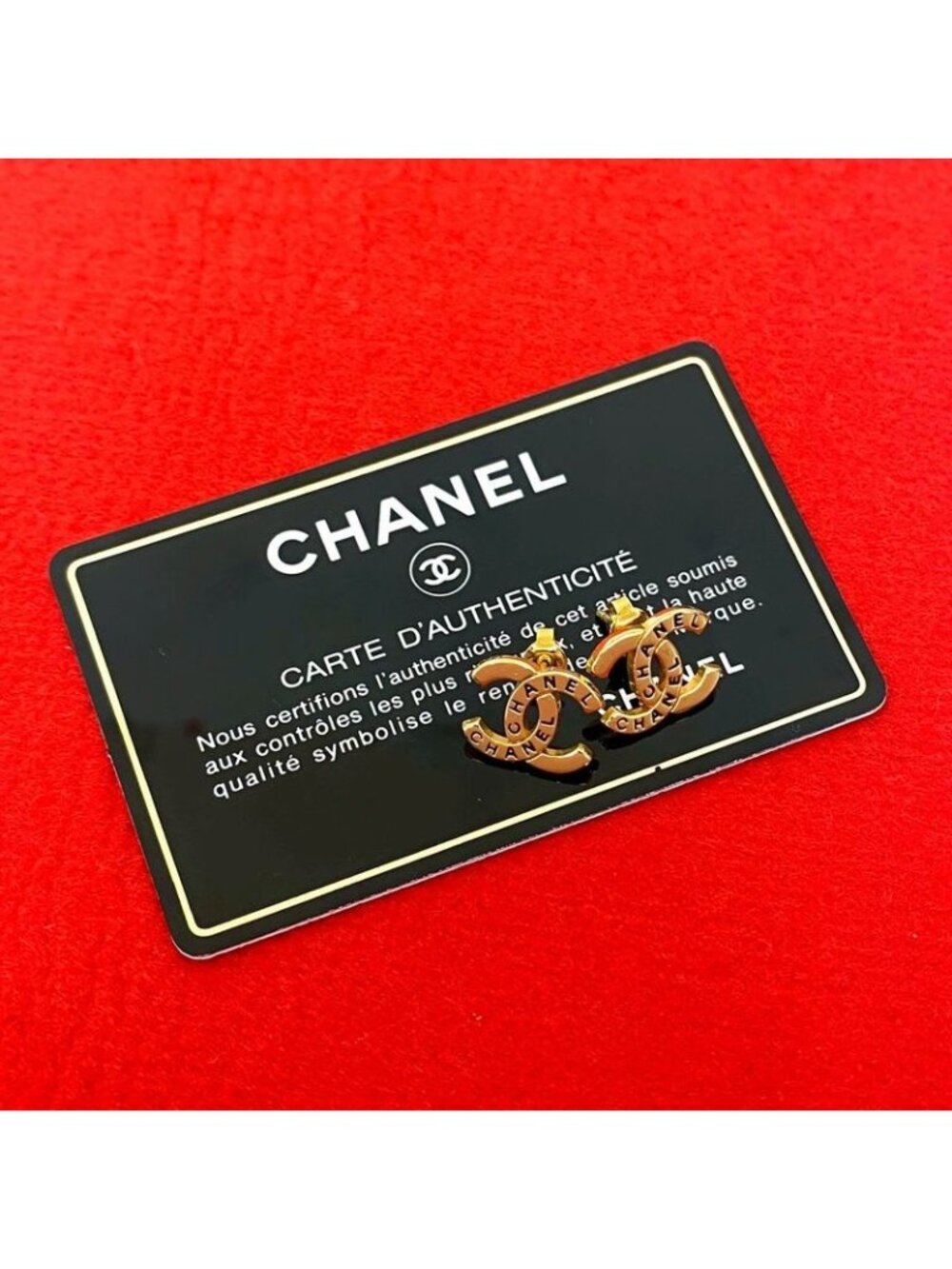 Chanel Vintage Logo Coco Mark Gp Earrings Accessories 98p